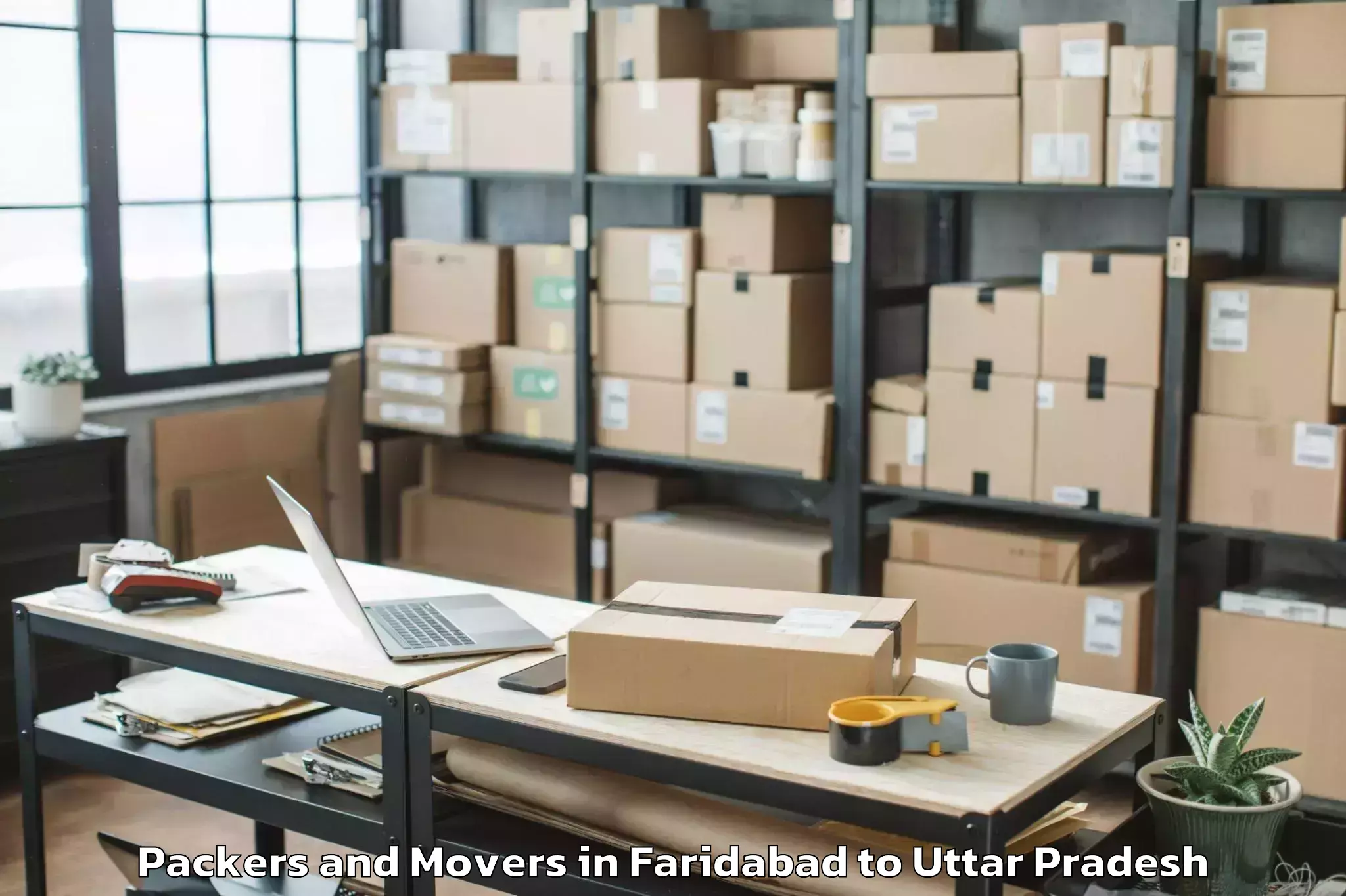 Book Faridabad to Meerganj Packers And Movers